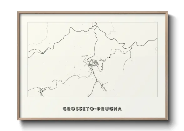 Une affiche de carte sur Grosseto-Prugna