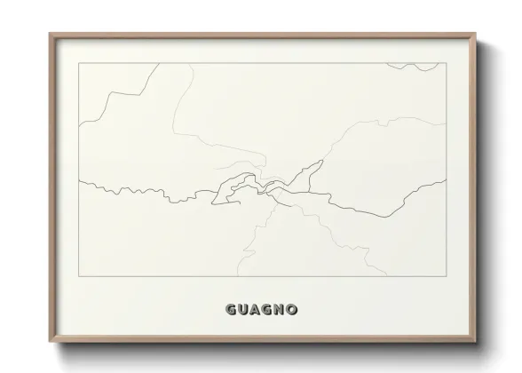Une affiche de carte sur Guagno
