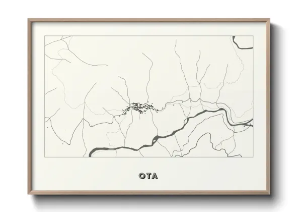Une affiche de carte sur Ota