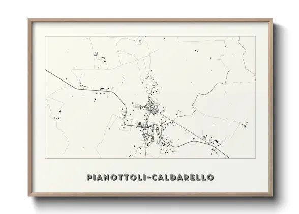 Une affiche de carte sur Pianottoli-Caldarello