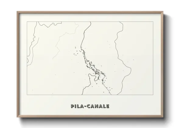 Une affiche de carte sur Pila-Canale