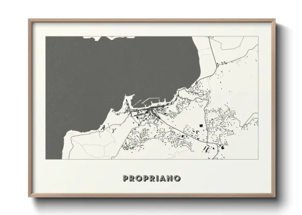 Une affiche de carte sur Propriano