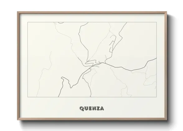 Une affiche de carte sur Quenza