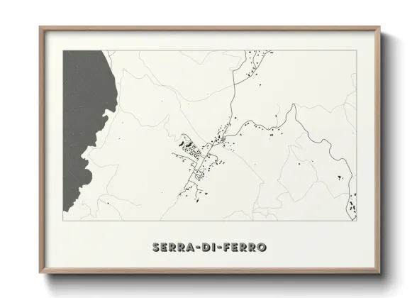 Une affiche de carte sur Serra-di-Ferro