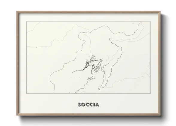 Une affiche de carte sur Soccia