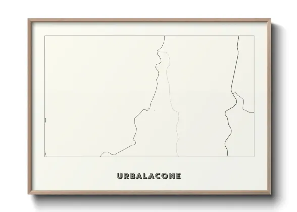 Une affiche de carte sur Urbalacone