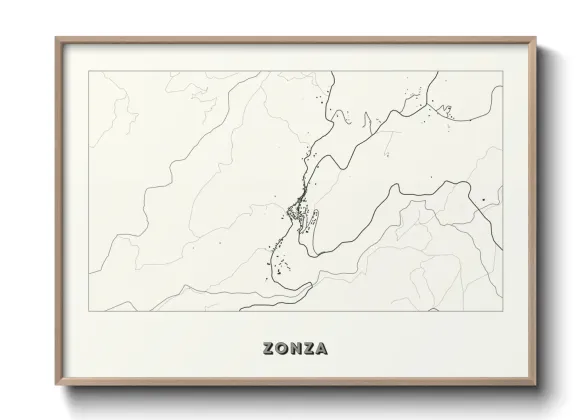 Une affiche de carte sur Zonza
