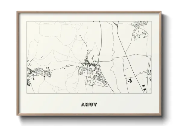 Une affiche de carte sur Ahuy