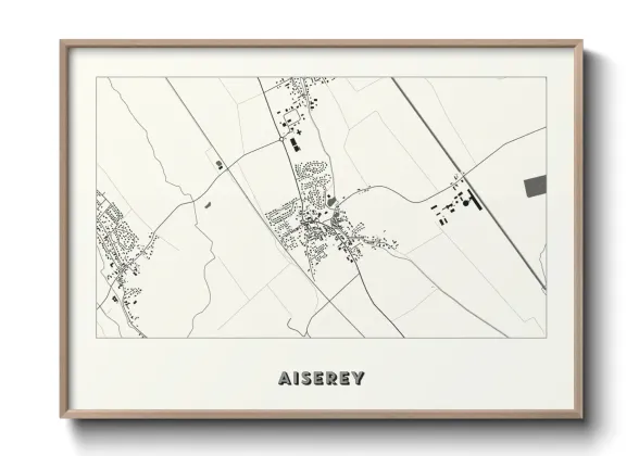 Une affiche de carte sur Aiserey