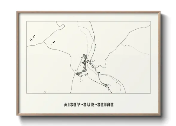 Une affiche de carte sur Aisey-sur-Seine