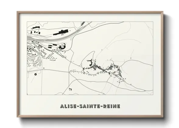 Une affiche de carte sur Alise-Sainte-Reine
