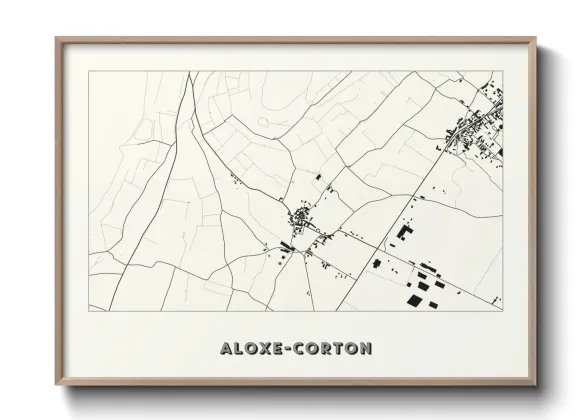 Une affiche de carte sur Aloxe-Corton