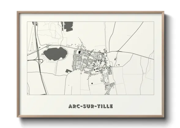 Une affiche de carte sur Arc-sur-Tille