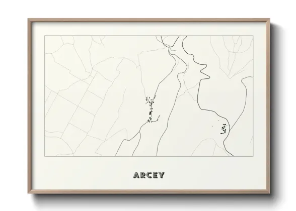 Une affiche de carte sur Arcey