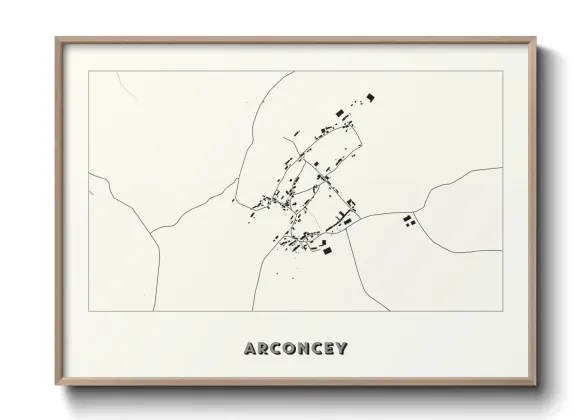 Une affiche de carte sur Arconcey