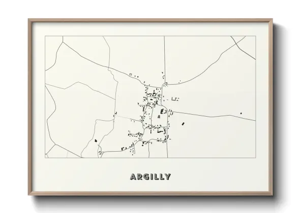 Une affiche de carte sur Argilly