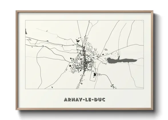 Une affiche de carte sur Arnay-le-Duc