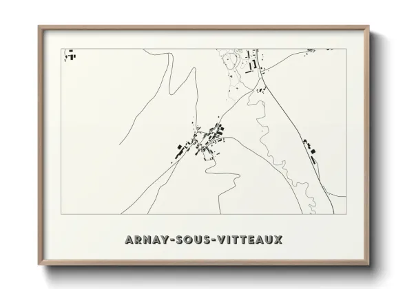 Une affiche de carte sur Arnay-sous-Vitteaux