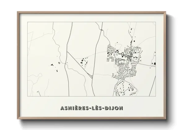 Une affiche de carte sur Asnières-lès-Dijon