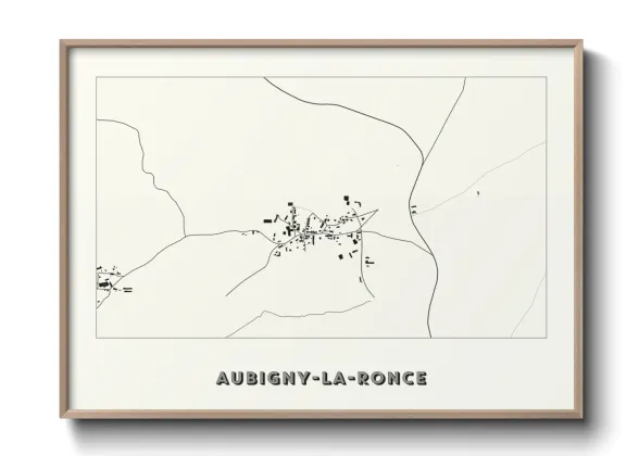 Une affiche de carte sur Aubigny-la-Ronce
