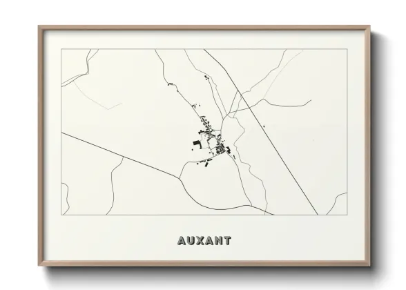 Une affiche de carte sur Auxant