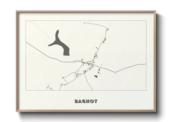 Une affiche de carte sur Bagnot
