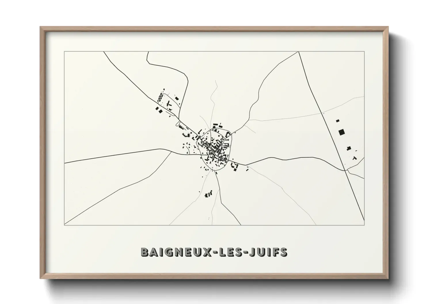 Un poster carteBaigneux-les-Juifs