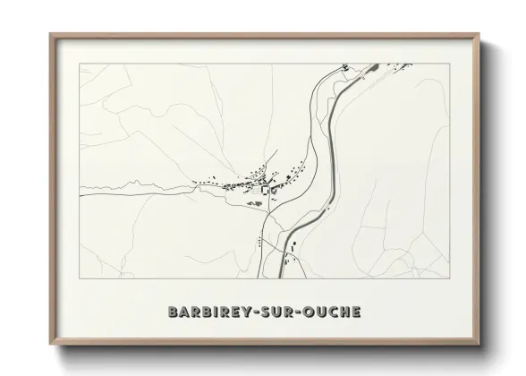 Une affiche de carte sur Barbirey-sur-Ouche