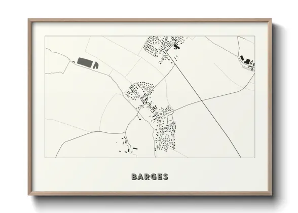 Une affiche de carte sur Barges