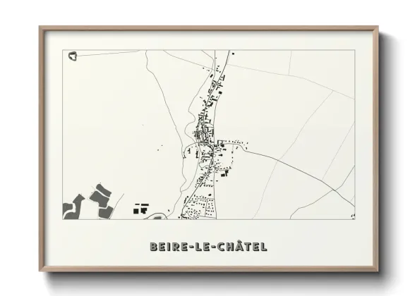 Une affiche de carte sur Beire-le-Châtel