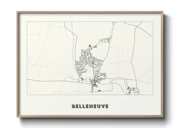 Une affiche de carte sur Belleneuve
