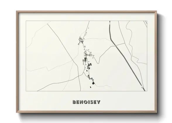 Une affiche de carte sur Benoisey