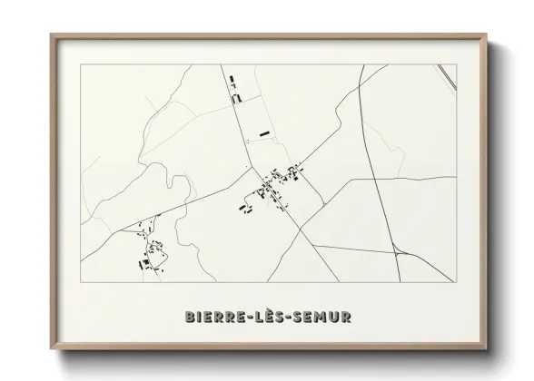 Une affiche de carte sur Bierre-lès-Semur