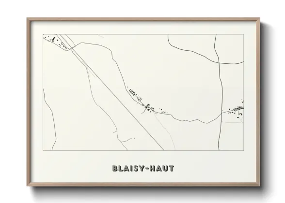 Une affiche de carte sur Blaisy-Haut