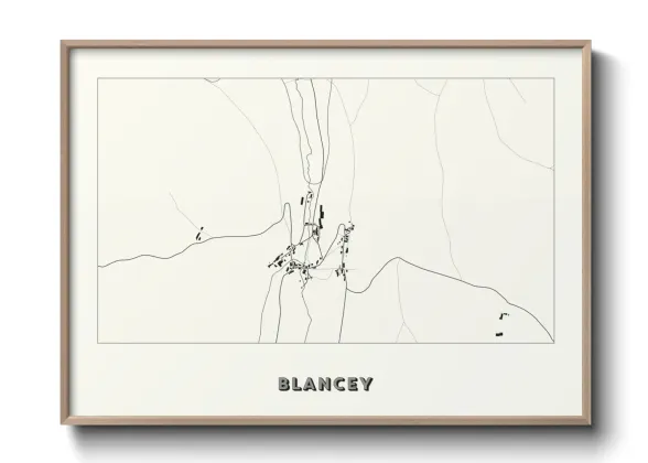 Une affiche de carte sur Blancey