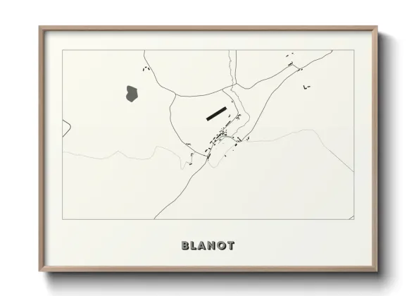 Une affiche de carte sur Blanot