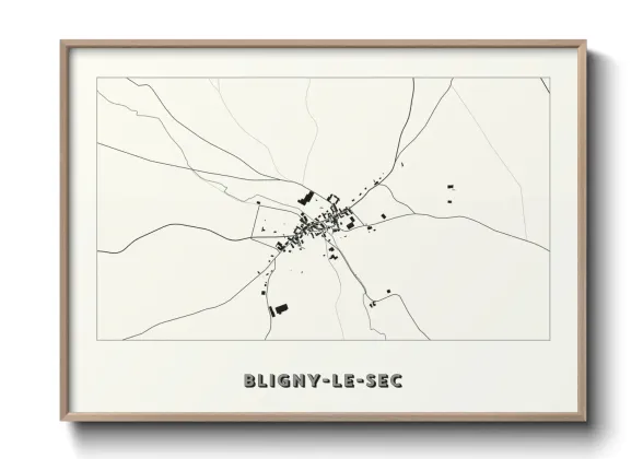 Une affiche de carte sur Bligny-le-Sec