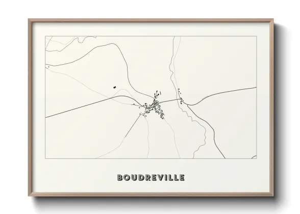 Une affiche de carte sur Boudreville