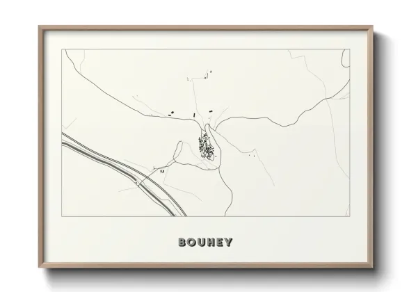 Une affiche de carte sur Bouhey