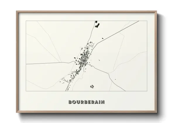 Une affiche de carte sur Bourberain