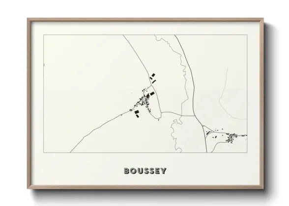 Une affiche de carte sur Boussey