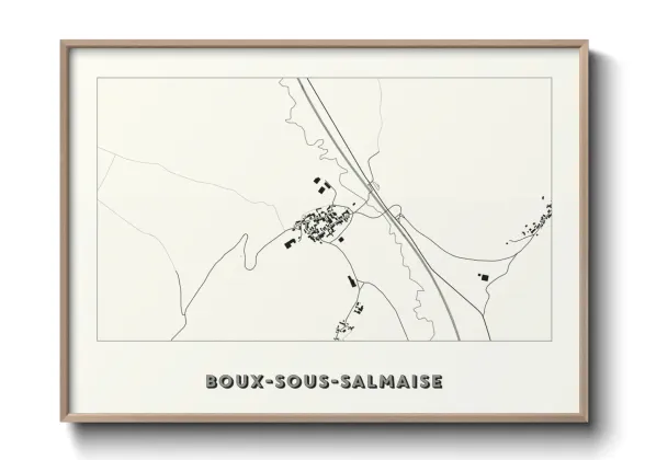 Une affiche de carte sur Boux-sous-Salmaise