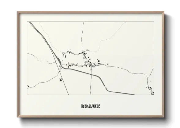 Une affiche de carte sur Braux