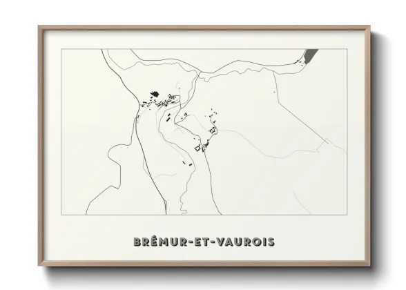 Une affiche de carte sur Brémur-et-Vaurois