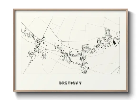 Une affiche de carte sur Bretigny