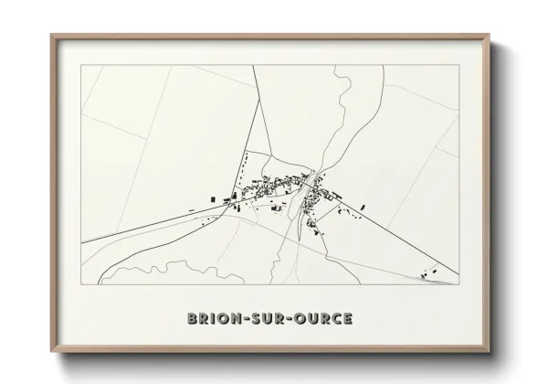 Une affiche de carte sur Brion-sur-Ource