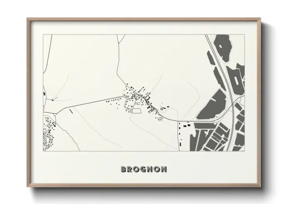 Une affiche de carte sur Brognon