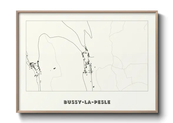 Une affiche de carte sur Bussy-la-Pesle