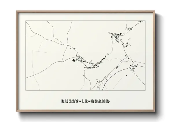 Une affiche de carte sur Bussy-le-Grand