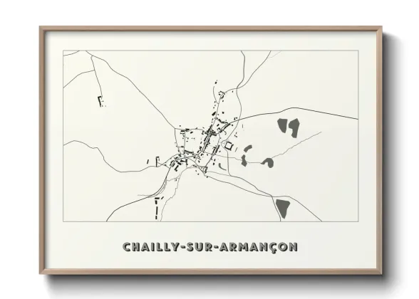 Une affiche de carte sur Chailly-sur-Armançon